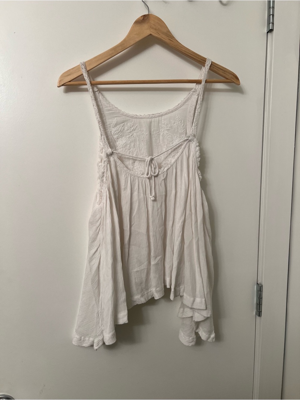 Free People Wonderland Apron Top – White, Size Medium - Picture 9 of 13